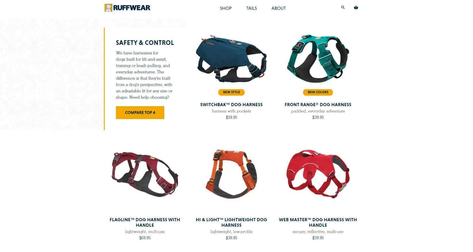 Ruffwear Full body Harnesses Fit Comparison for the Switchback